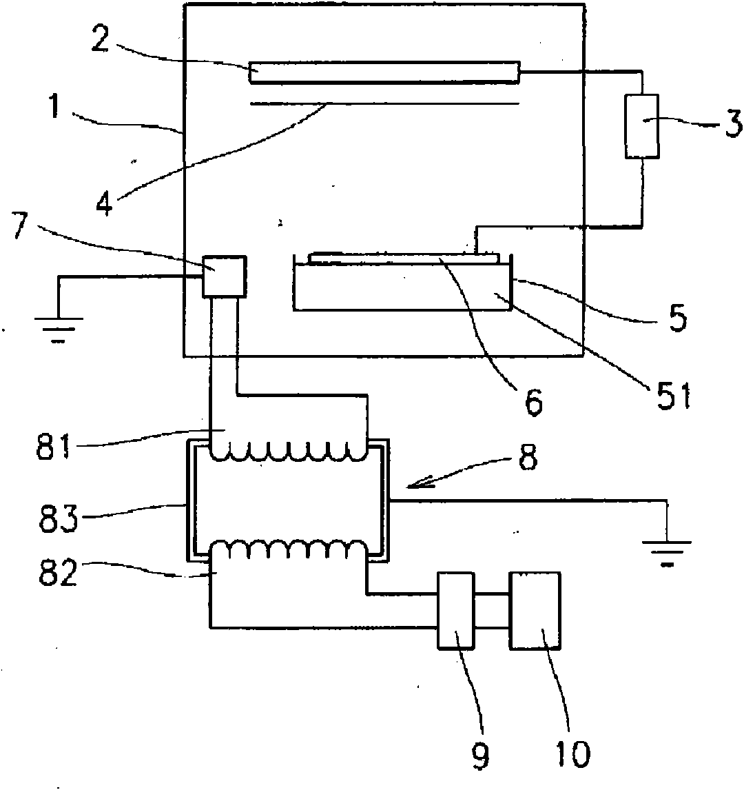 Device for production of nanofibres through electrostatic spinning of polymer composition