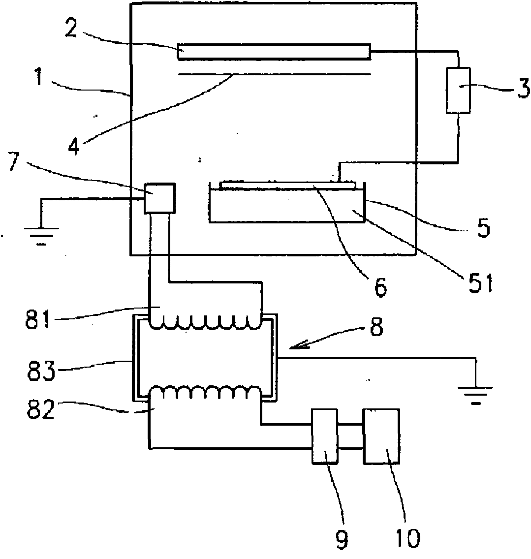 Device for production of nanofibres through electrostatic spinning of polymer composition