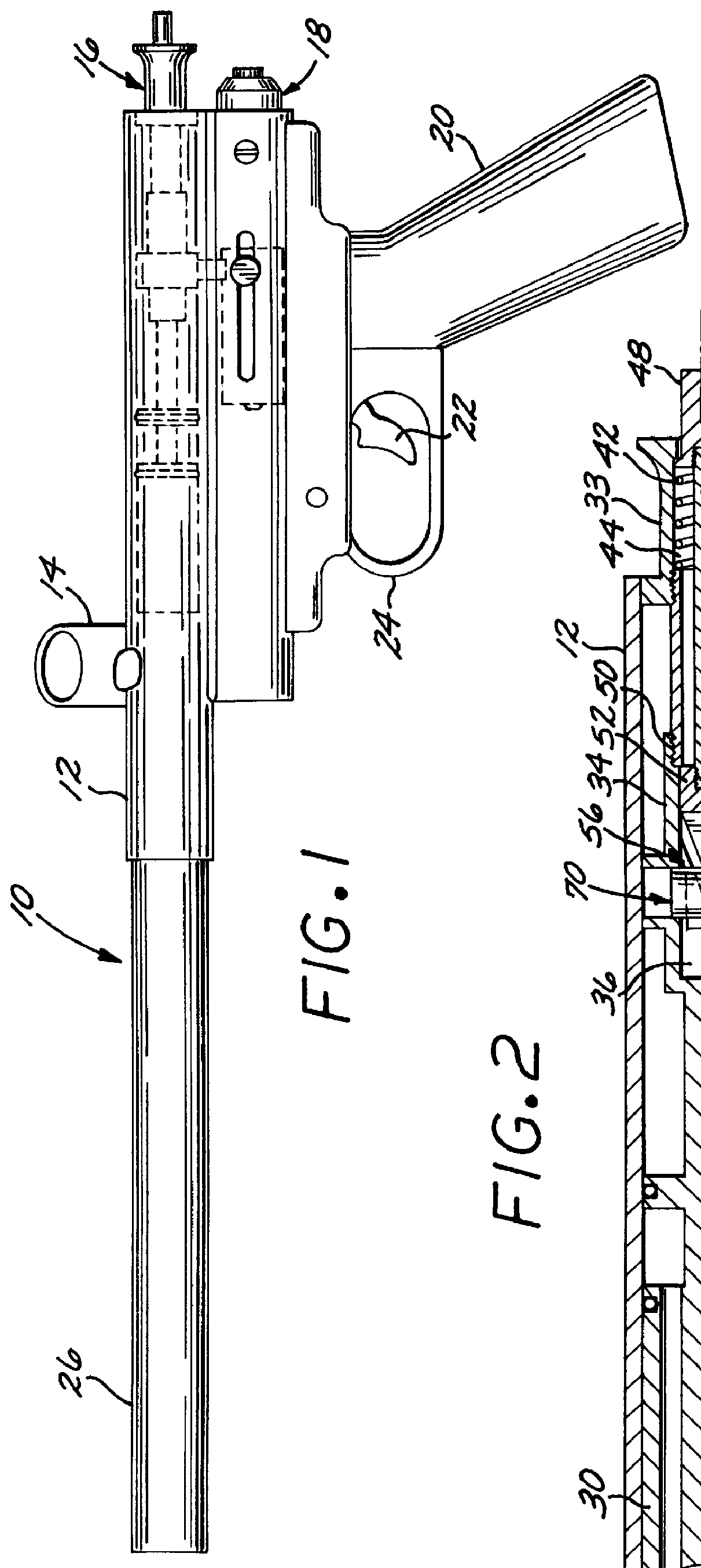 Releasable paint ball gun bolt