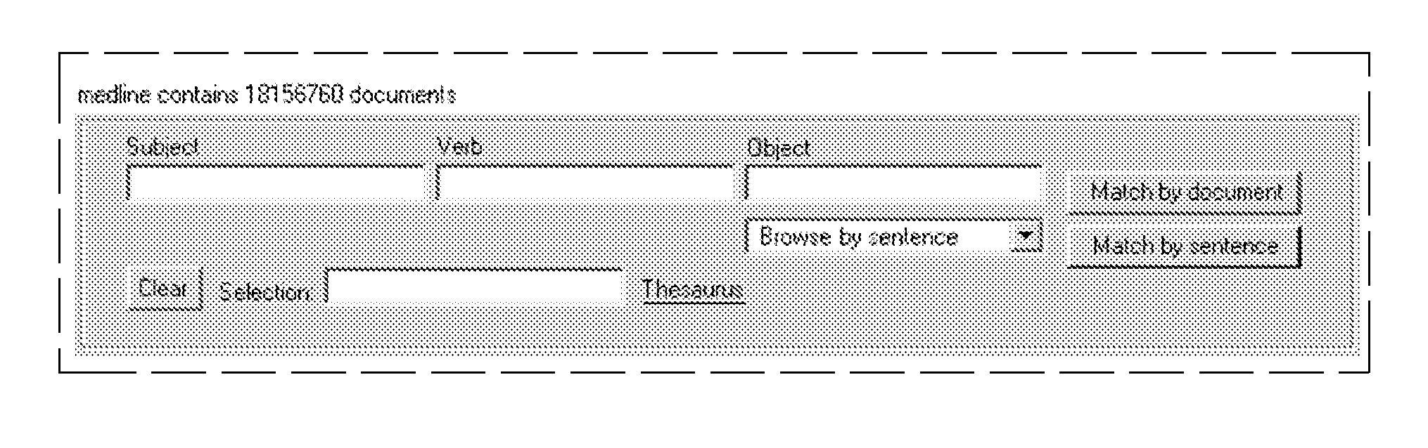 User interface for querying dependency relations between textual data elements in a memory