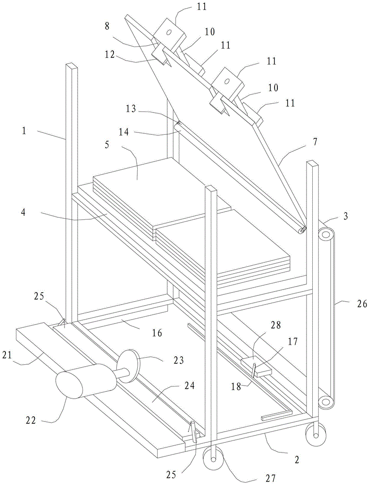 A tile laying machine