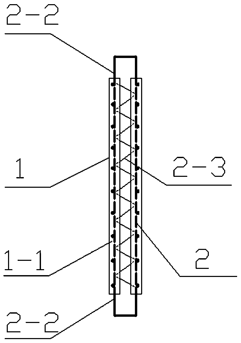 Circular bar buckling and anchoring assembly type shear wall composite structure system and installation method