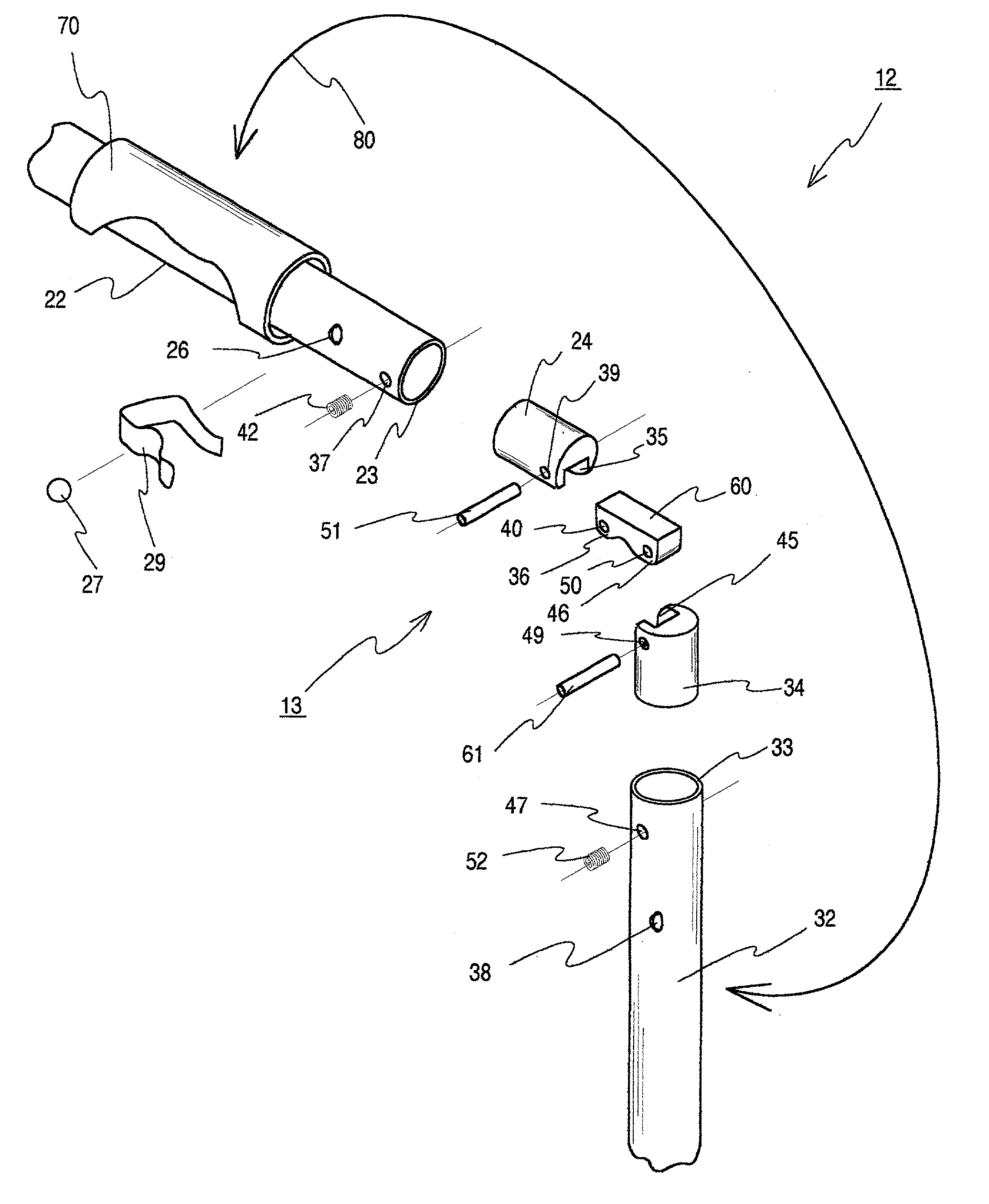 Anti-pinch knuckle for bidirectional sleeve