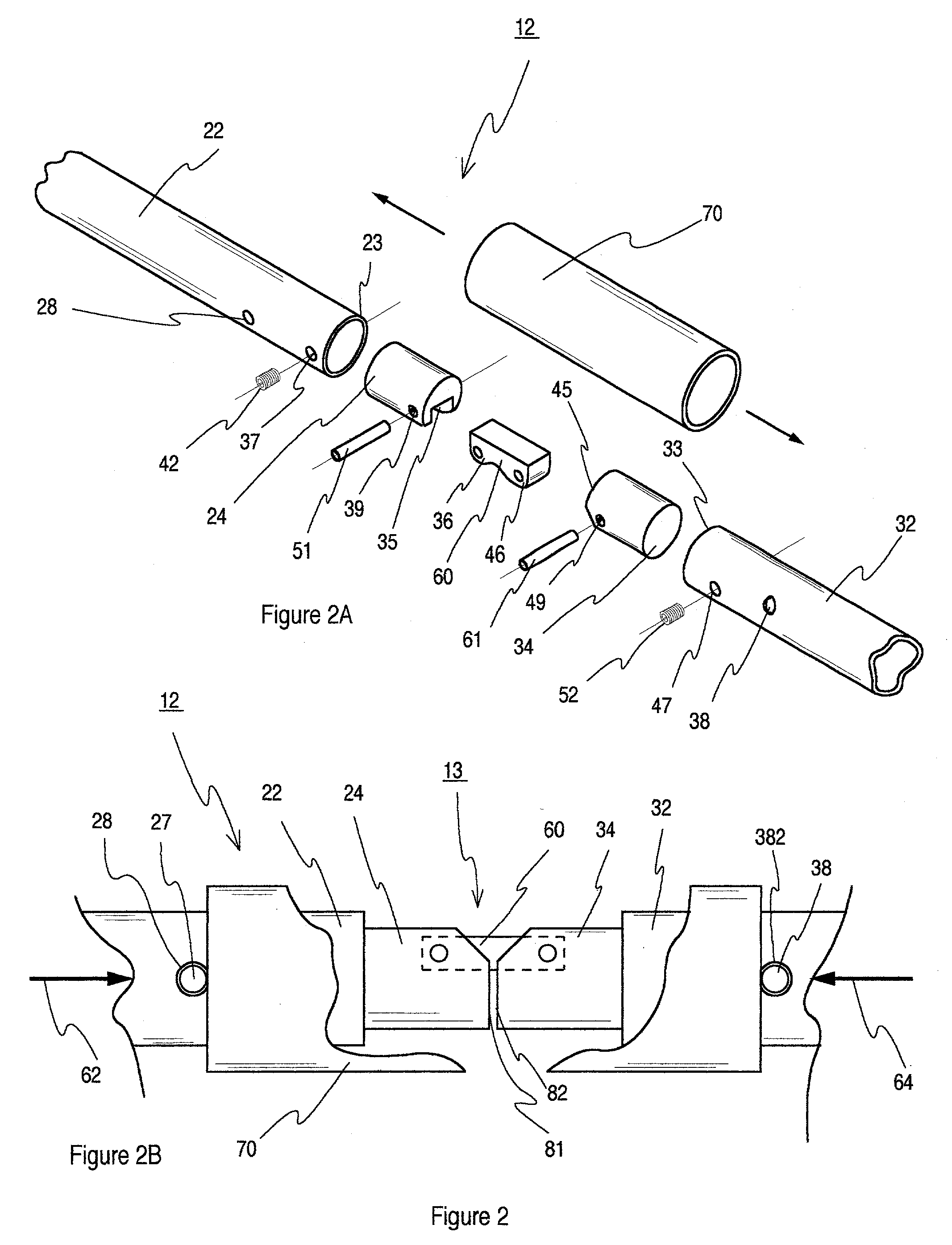 Anti-pinch knuckle for bidirectional sleeve