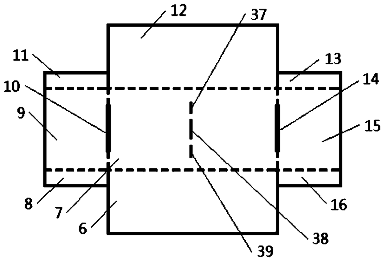 Liftable packaging box opened at middle part