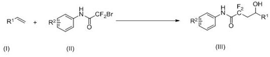 Synthesis method of alpha, alpha-difluoro-gamma-hydroxyacetamide derivative