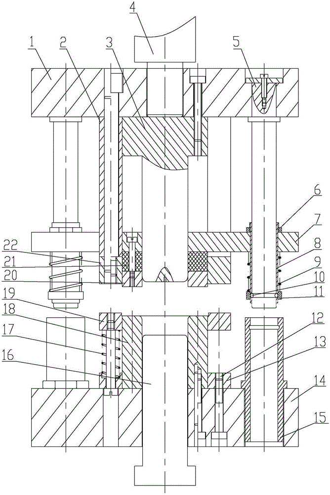 Composite forming method and mold for sheet metal part with raised structure at the bottom