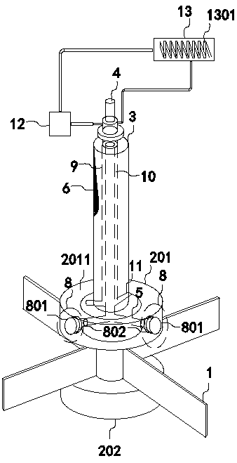 KR powder spraying melt desulfurization stirring device