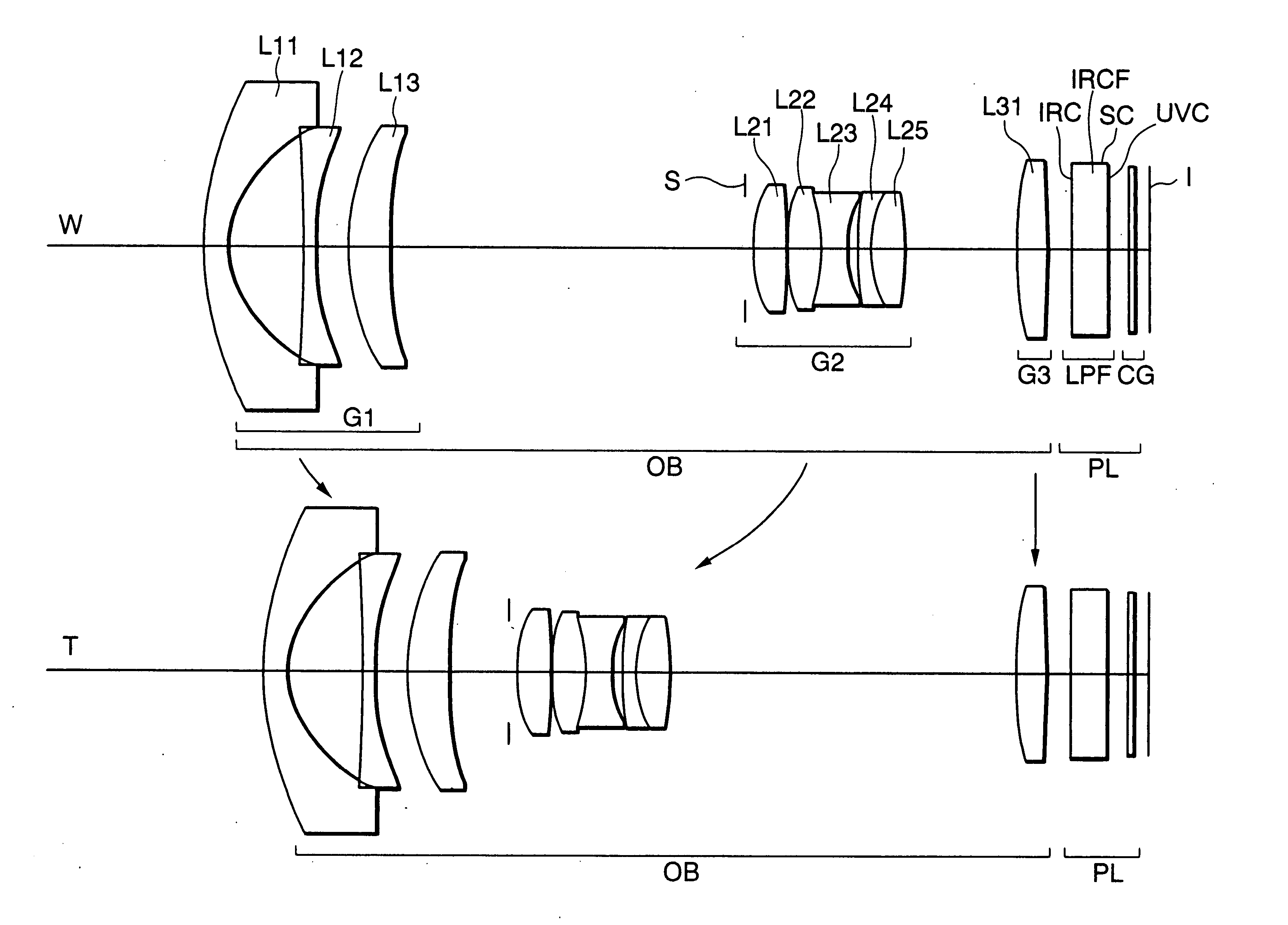 Optical system with wavelength selecting device