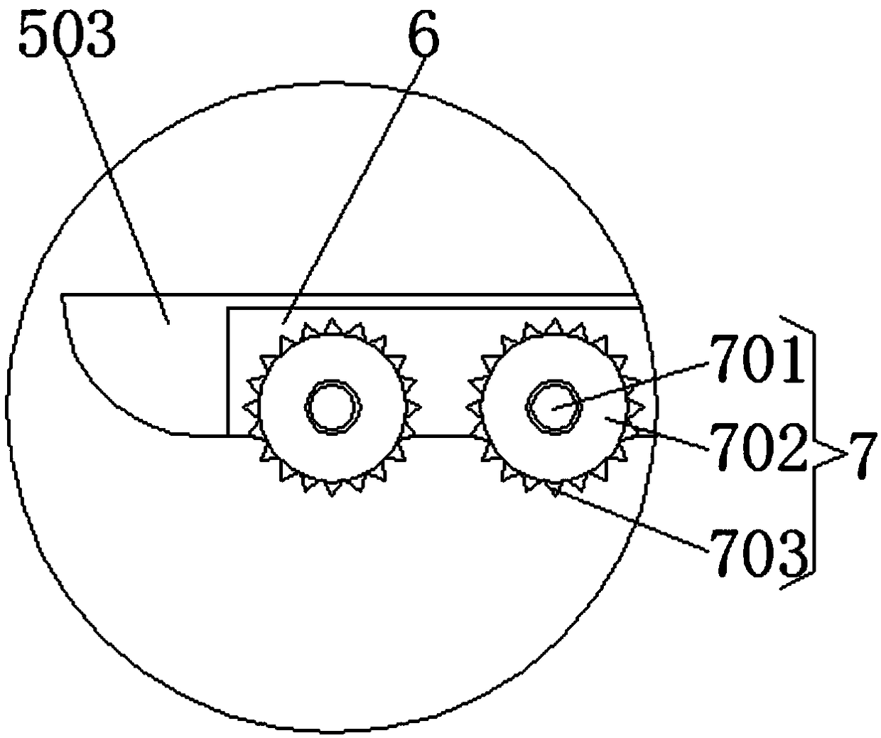 Negative pressure type blast hole slag removal device for tunnel surrounding rock blasting