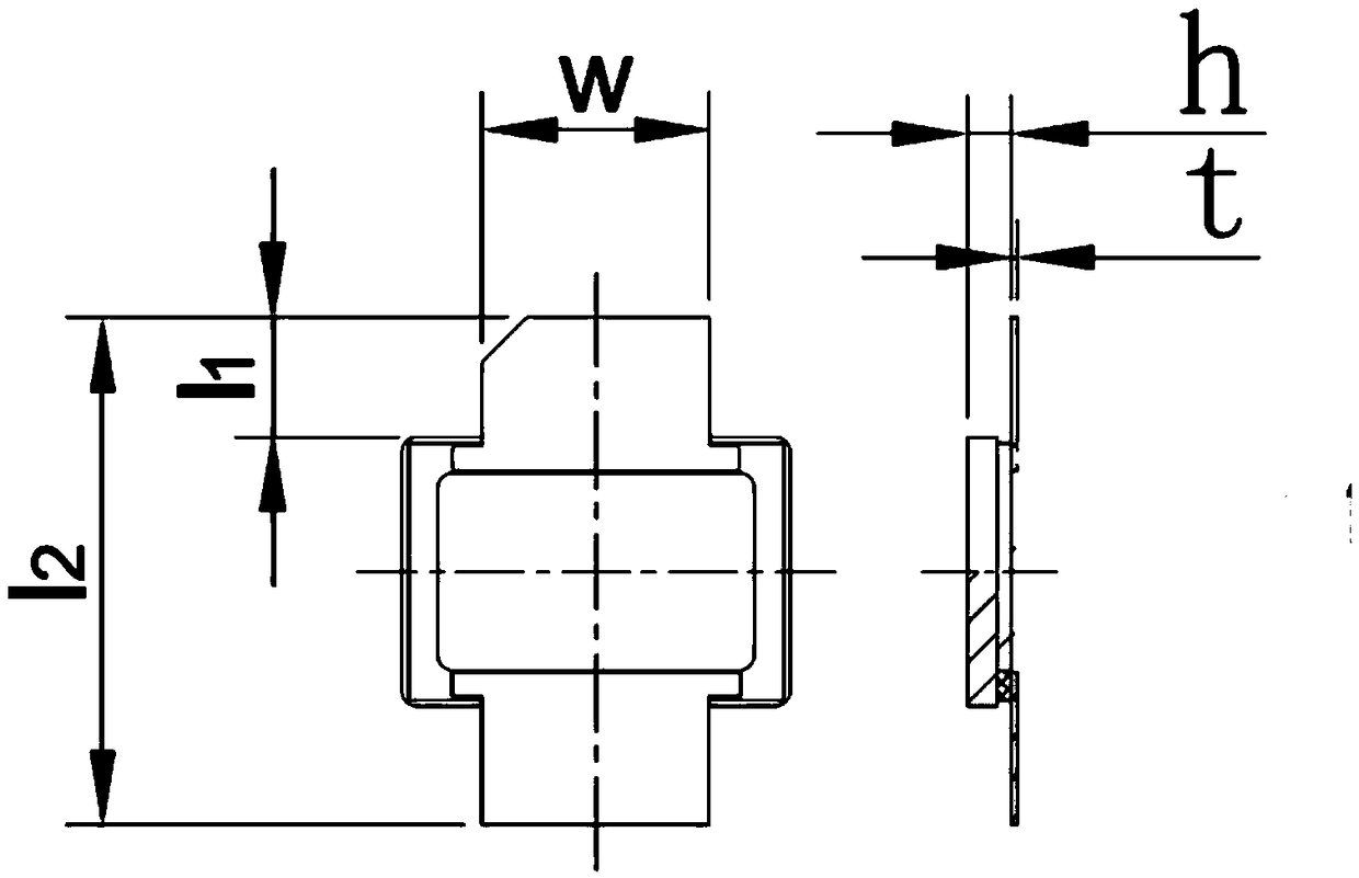 Metal mold for testing height of packaging housing lead and use method thereof