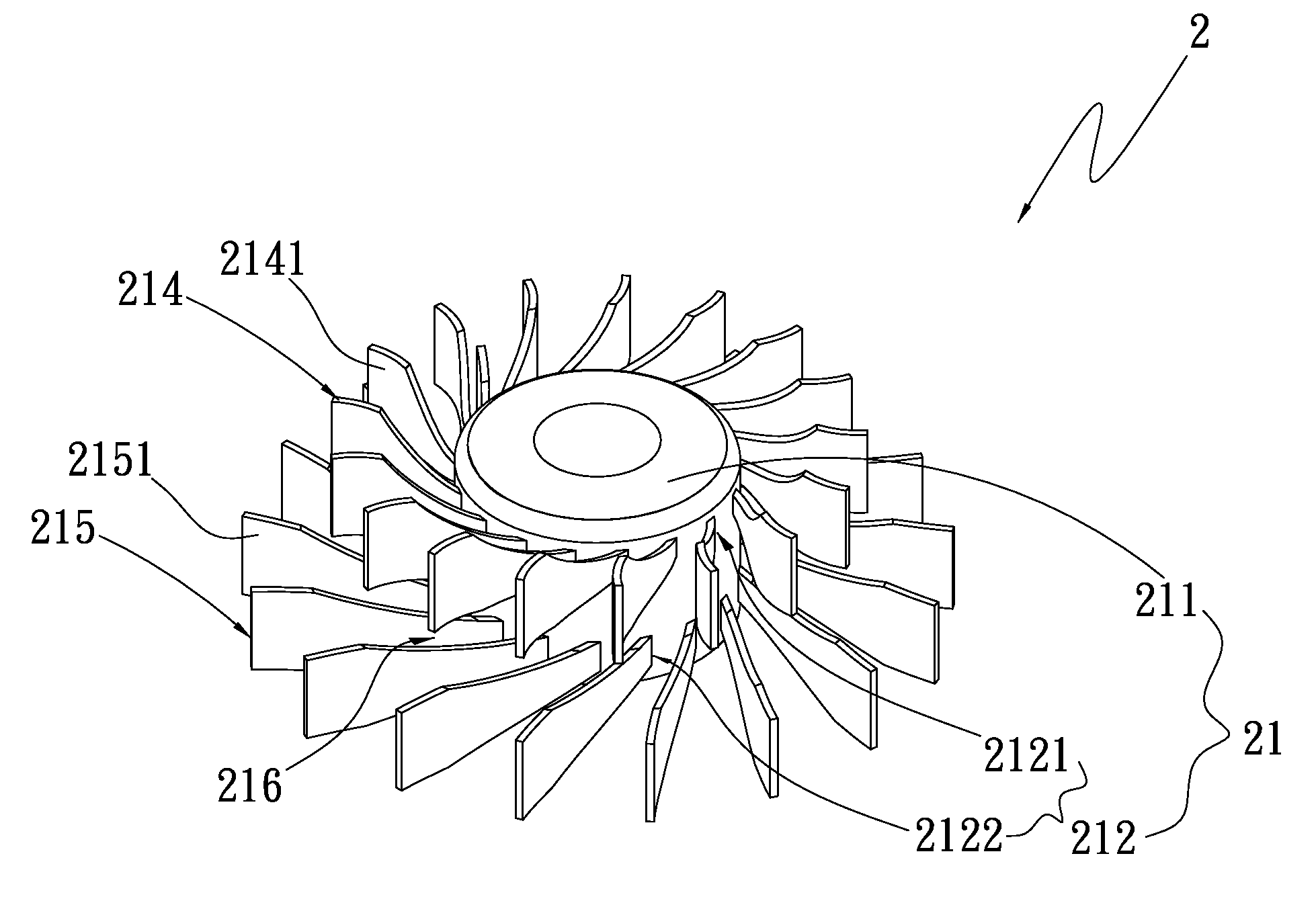 Fan blade system with multiple spaced layers of blades and centrifugal fan using same