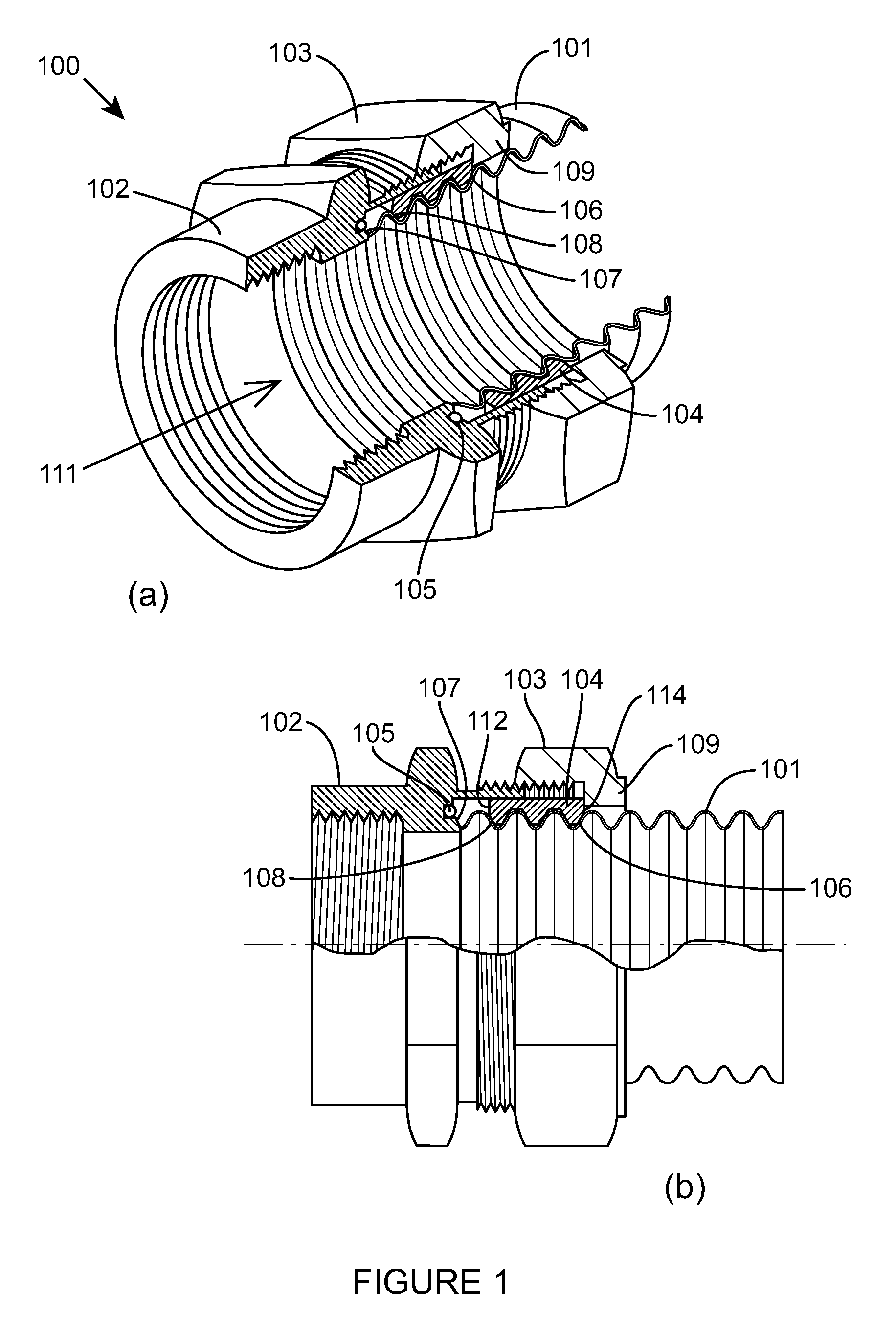 Corrugated tube connector