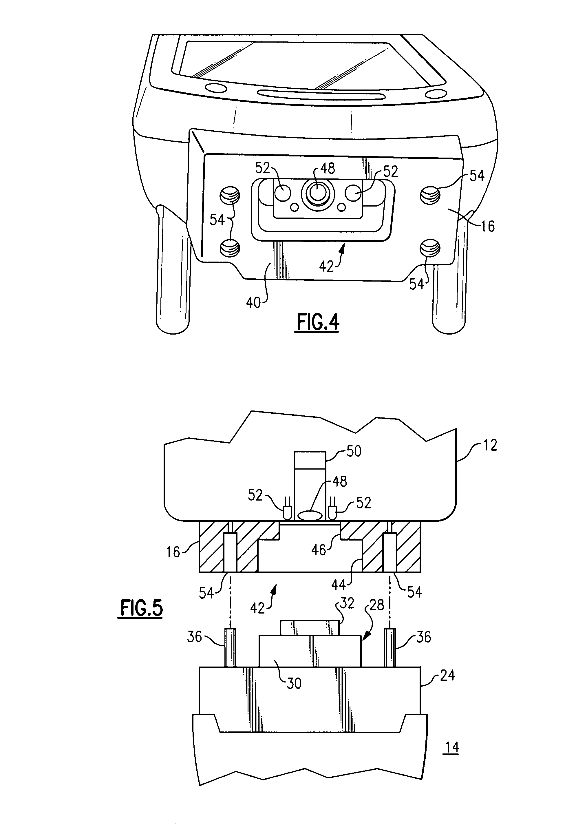 Optical symbol scanner and illuminator with powered socket