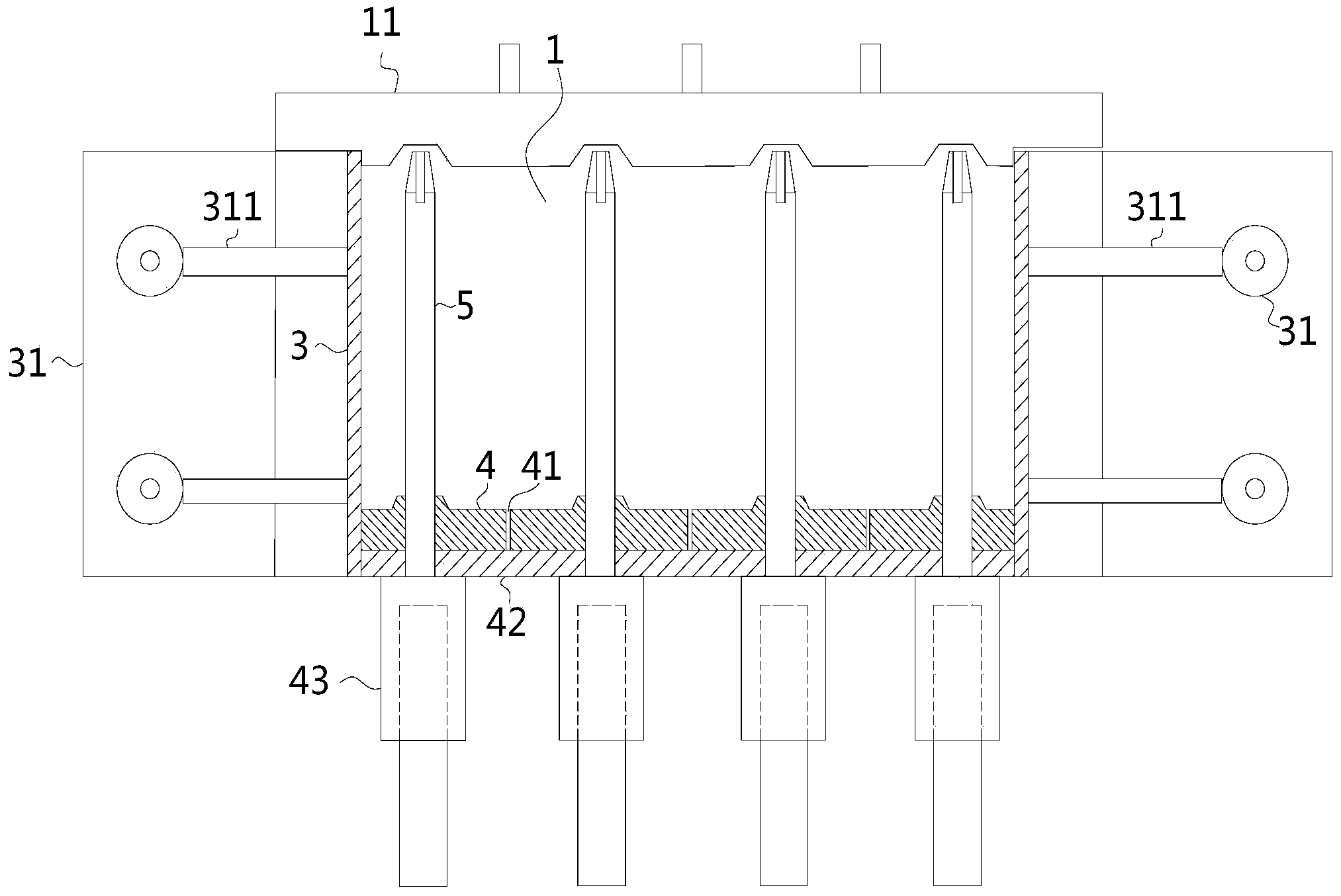 Gypsum block integral casting block cutting forming equipment