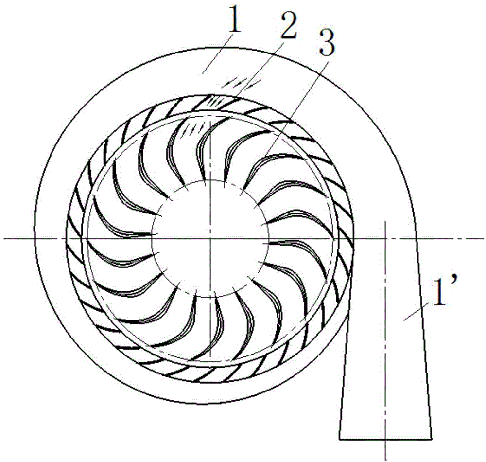 Design device of interstage air-entrapping structure of centrifugal compressor