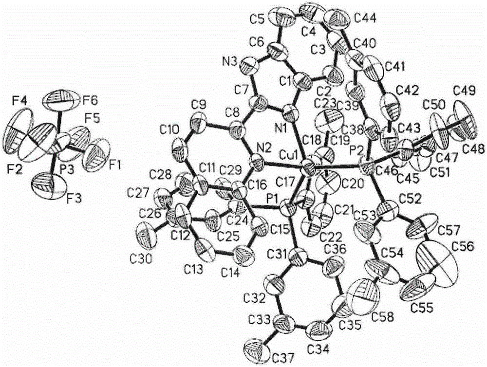 A kind of benzimidazolyl quinoline cuprous complex luminescent material