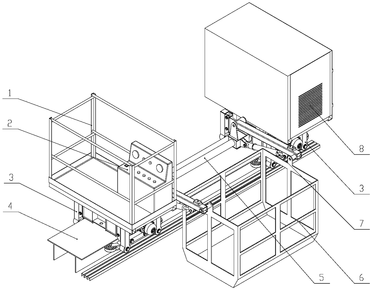 A straddle-type monorail inspection vehicle