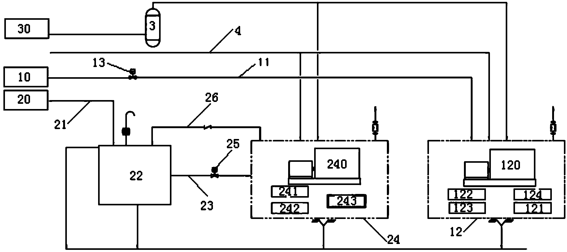 Main power plant for offshore gas field platform and application method thereof