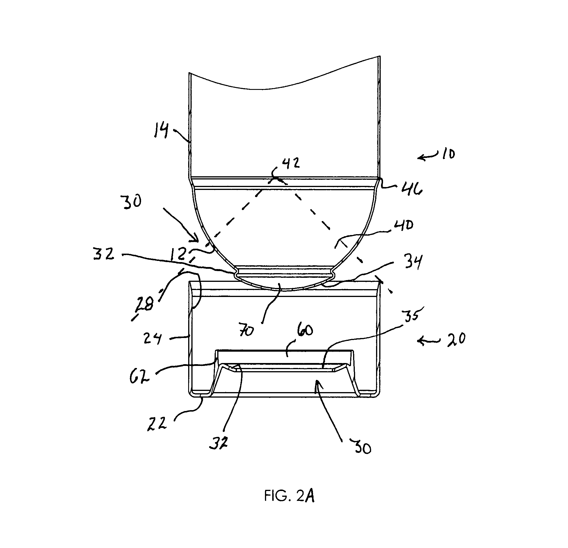 Supportable pressurizable container and base cup therefor with alignment tabs