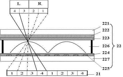 A liquid crystal lens and a naked-eye three-dimensional display device comprising the liquid crystal lens