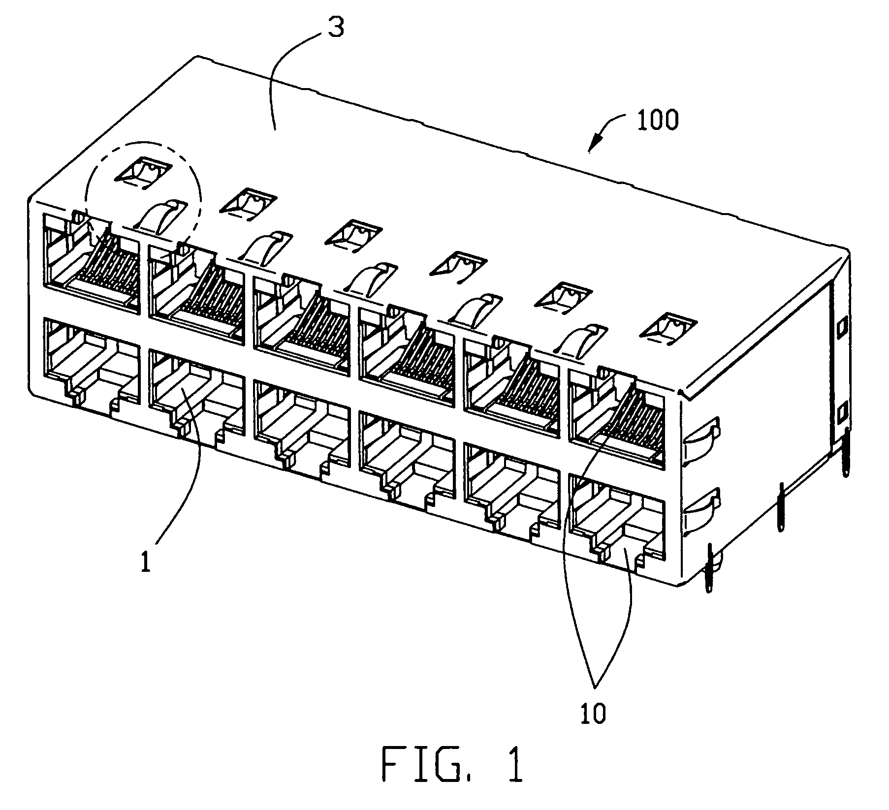 Stacked module connector