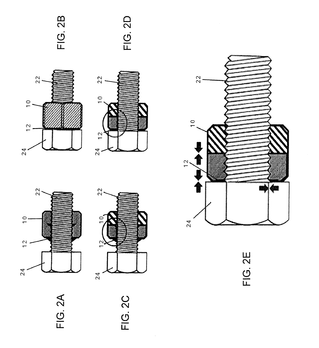 One-piece self-locking nut