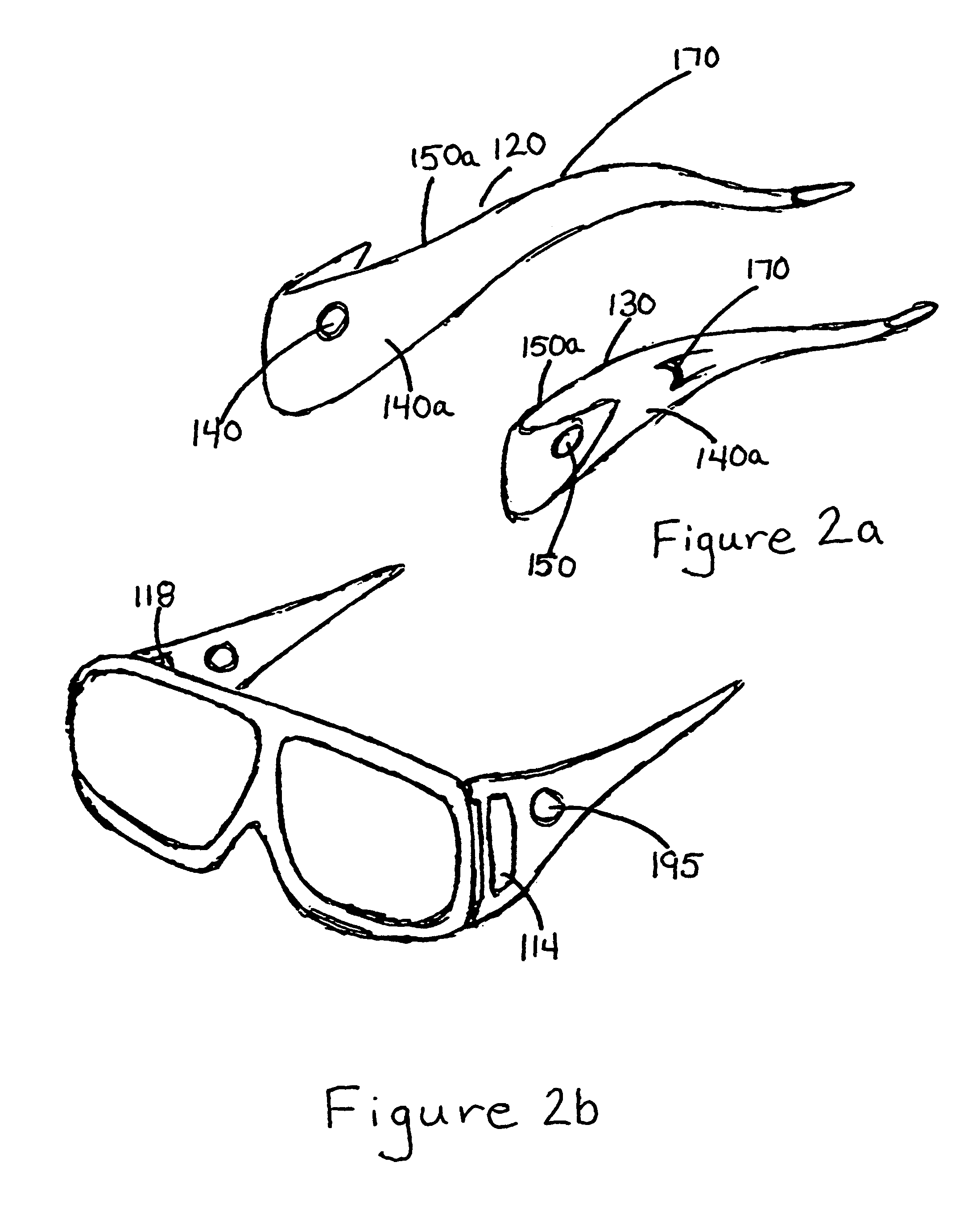 Sunglasses secured with fashionable tapered fabric component