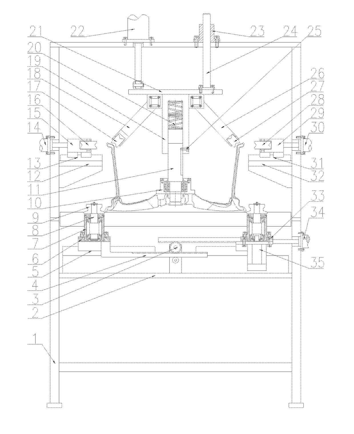 Inner-supporting-type Online Roundness Correcting Device for Semifinished Wheel