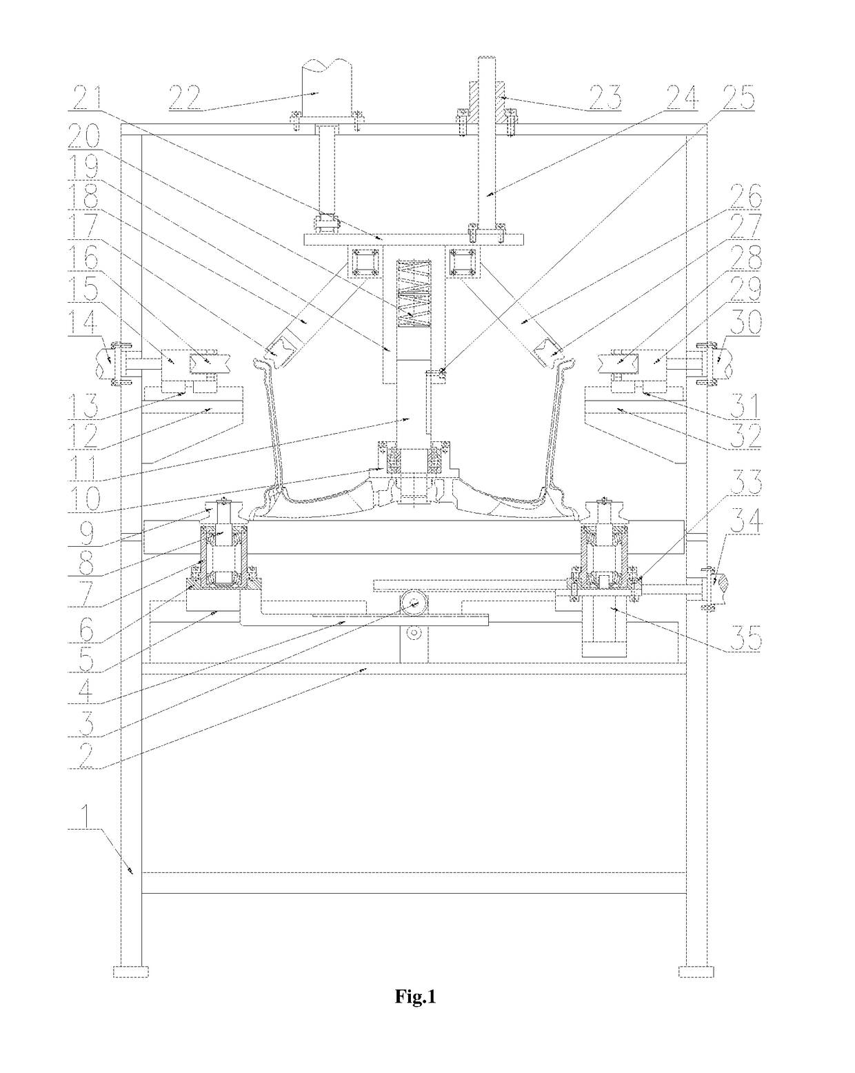 Inner-supporting-type Online Roundness Correcting Device for Semifinished Wheel