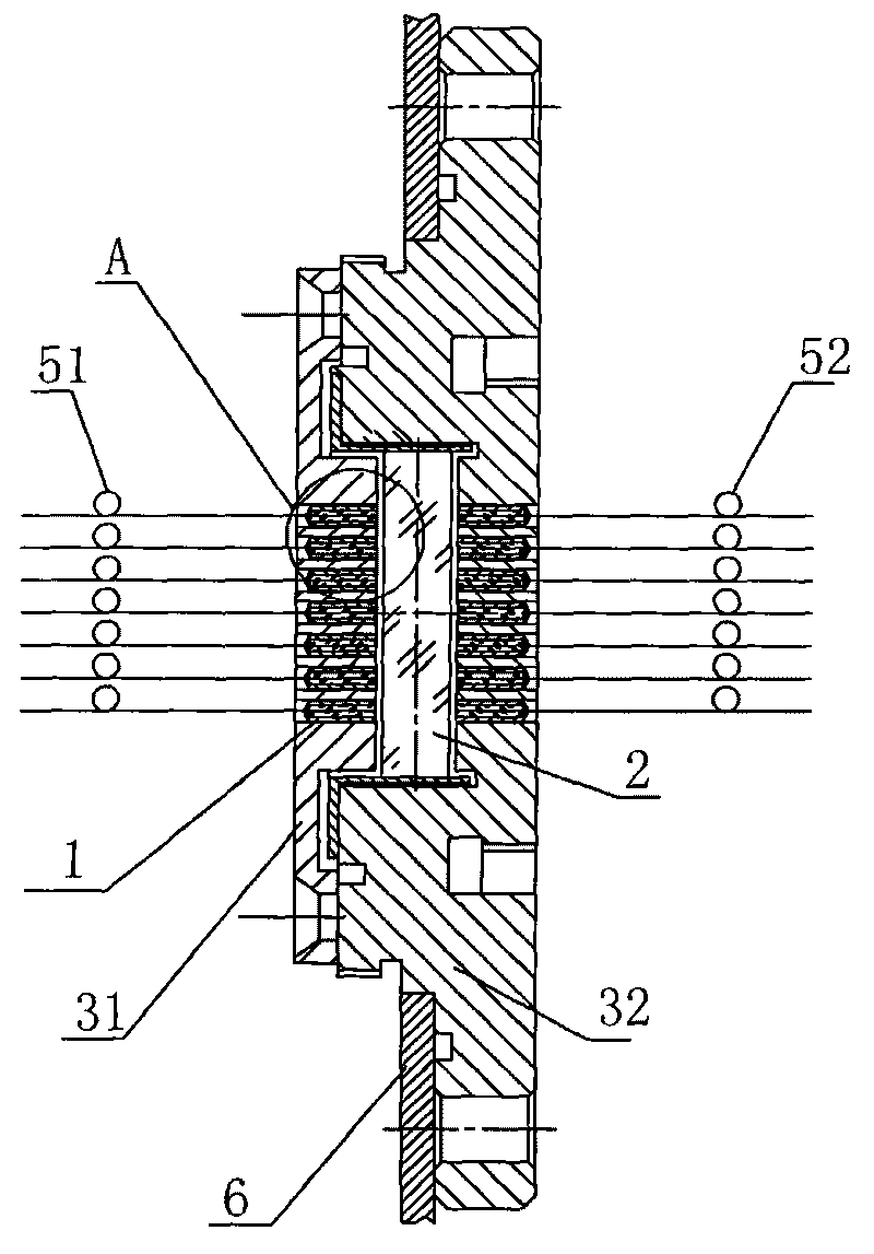 Isolated optical fiber seal switching device and machining method thereof