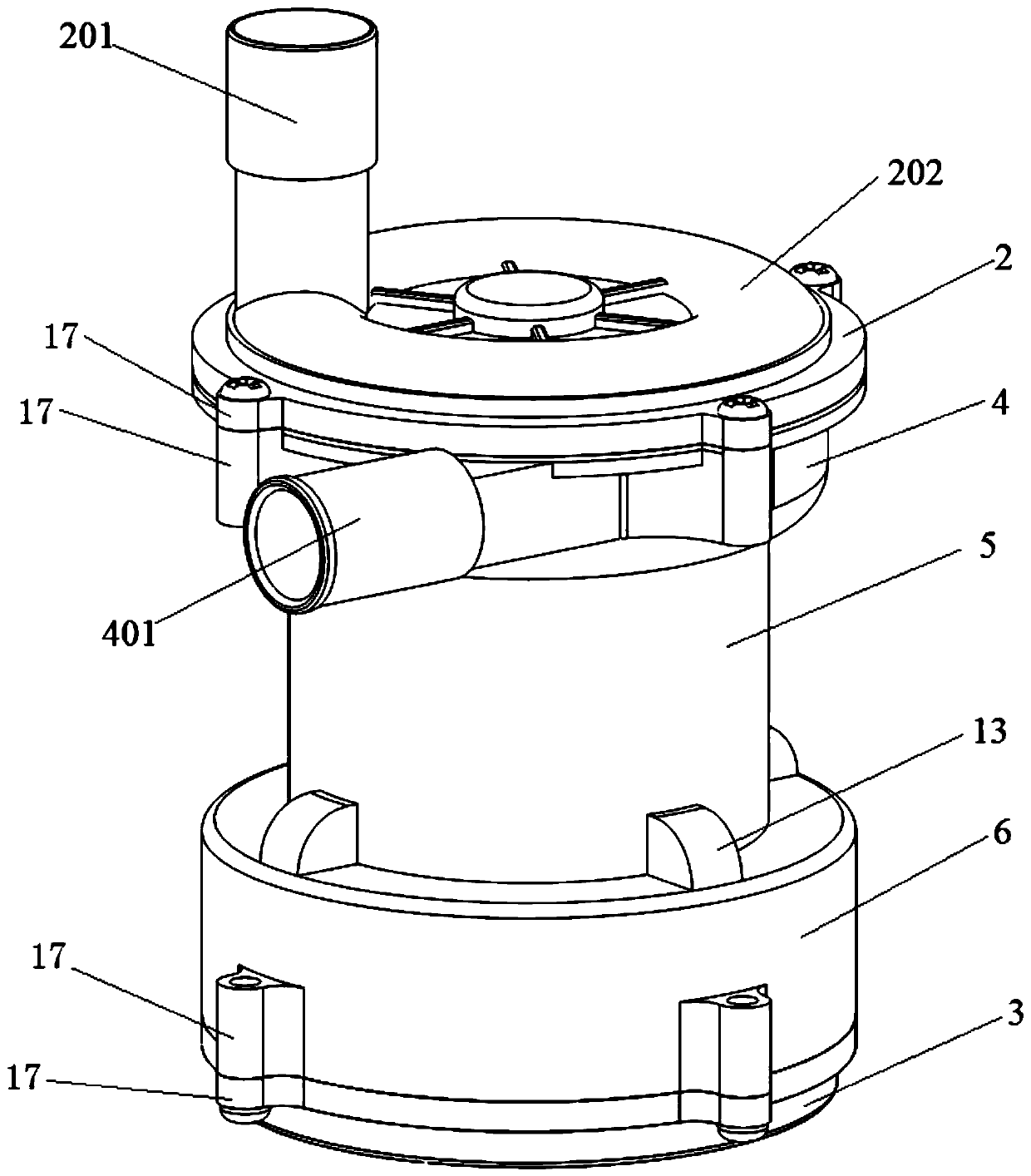 Secondary air pump driven by brushless motor