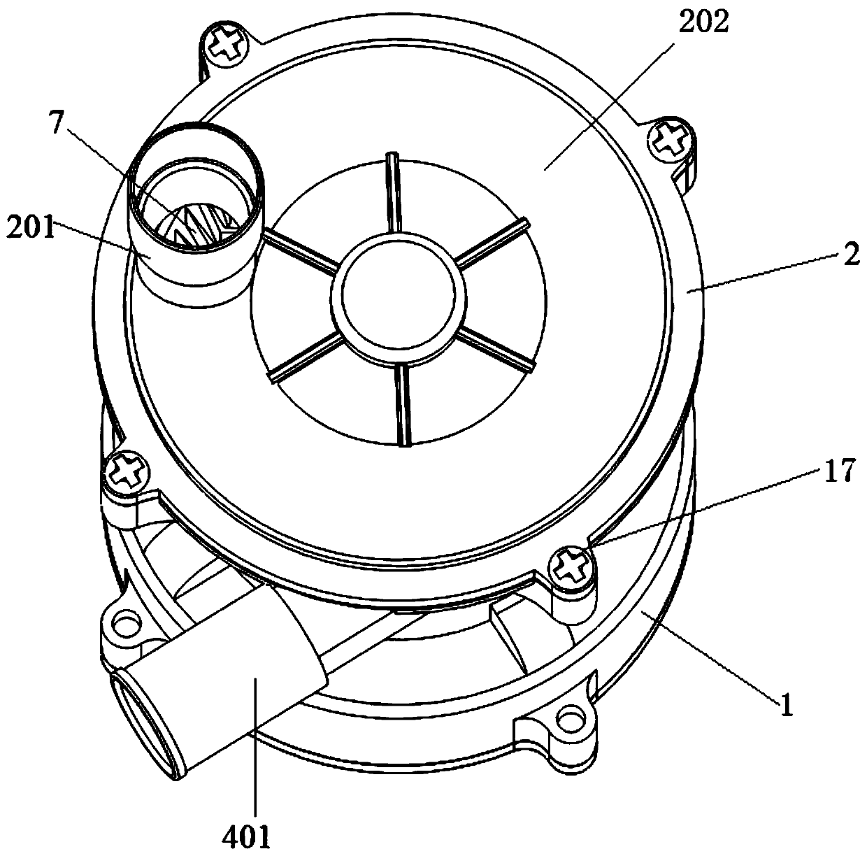 Secondary air pump driven by brushless motor