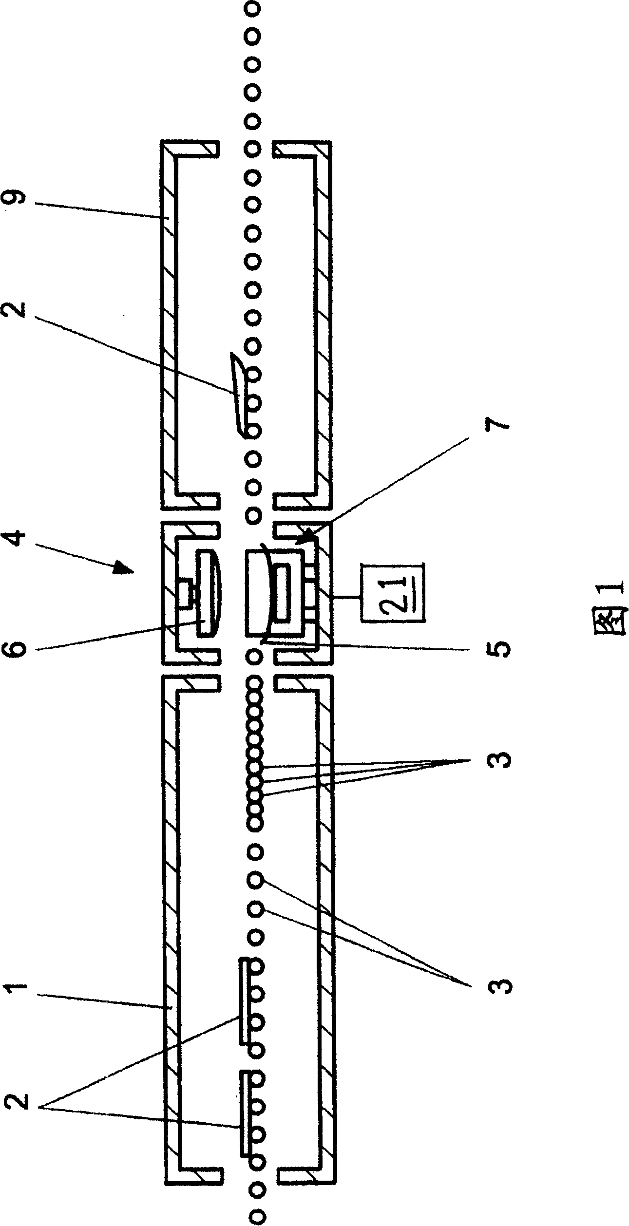 Device for producing a gas cushion