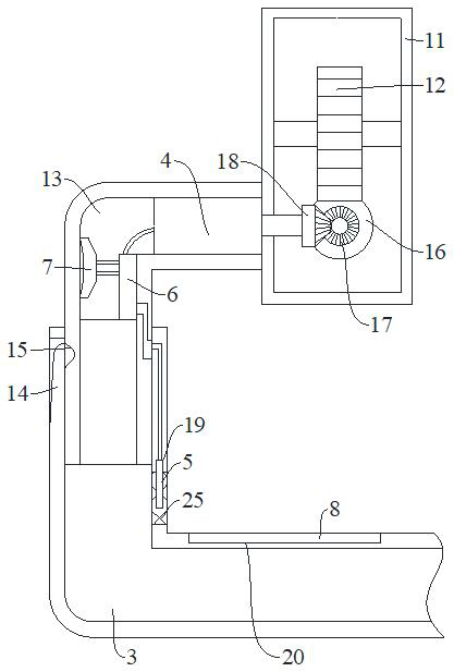 Conveying device of monitoring alarm module for monitoring nuclear magnetic liquid helium leakage