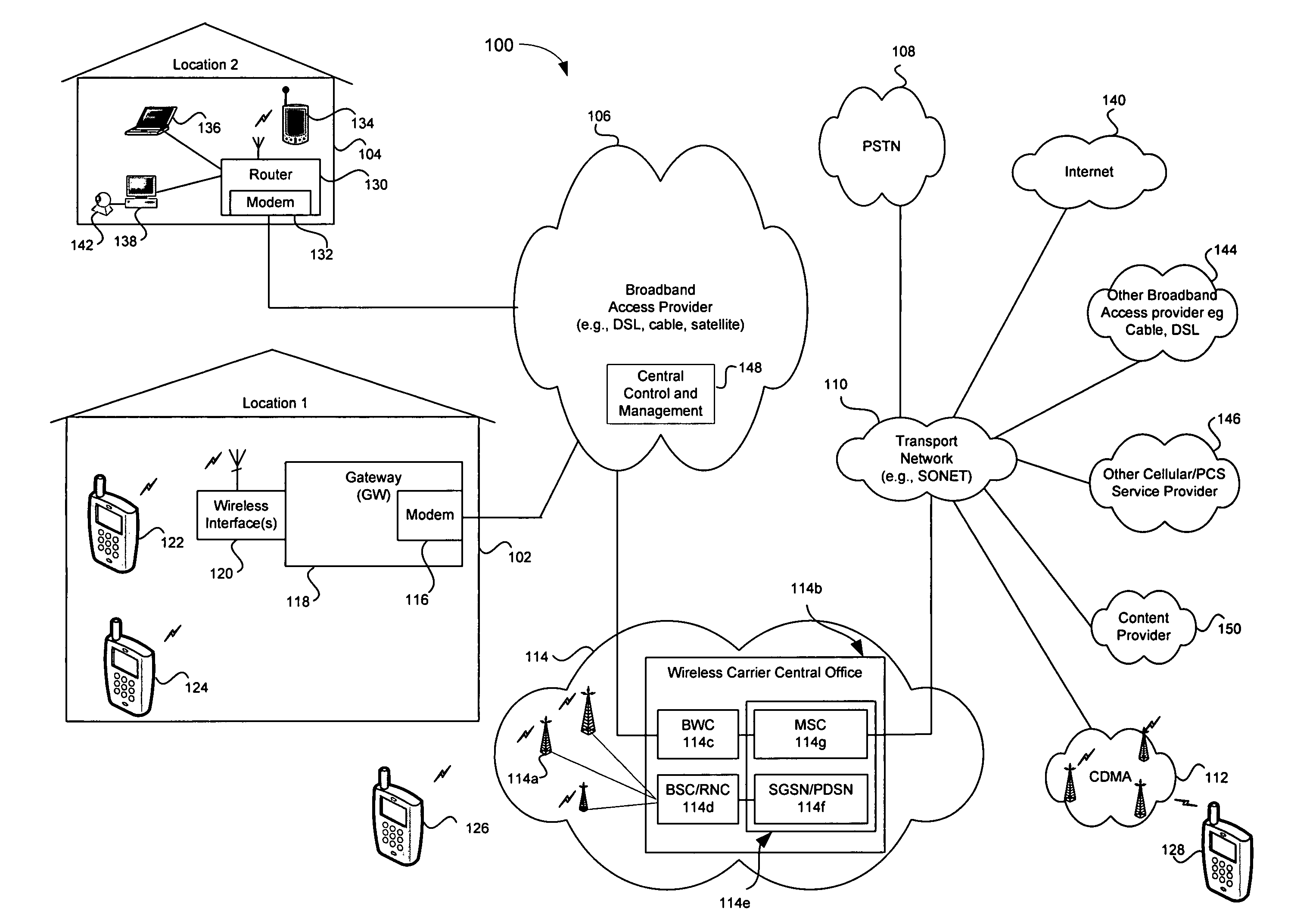 Over the air programming via a broadband access gateway