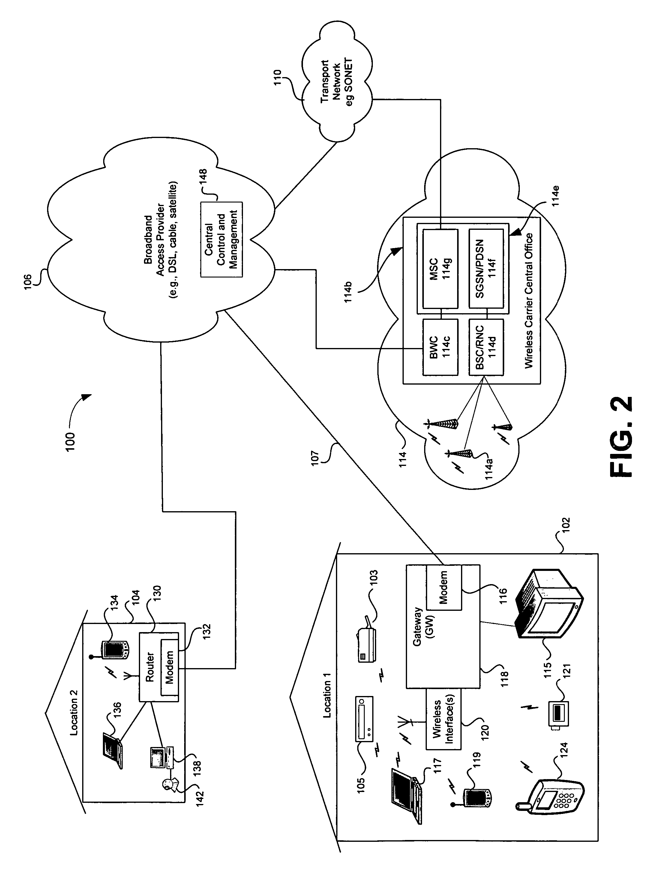 Over the air programming via a broadband access gateway