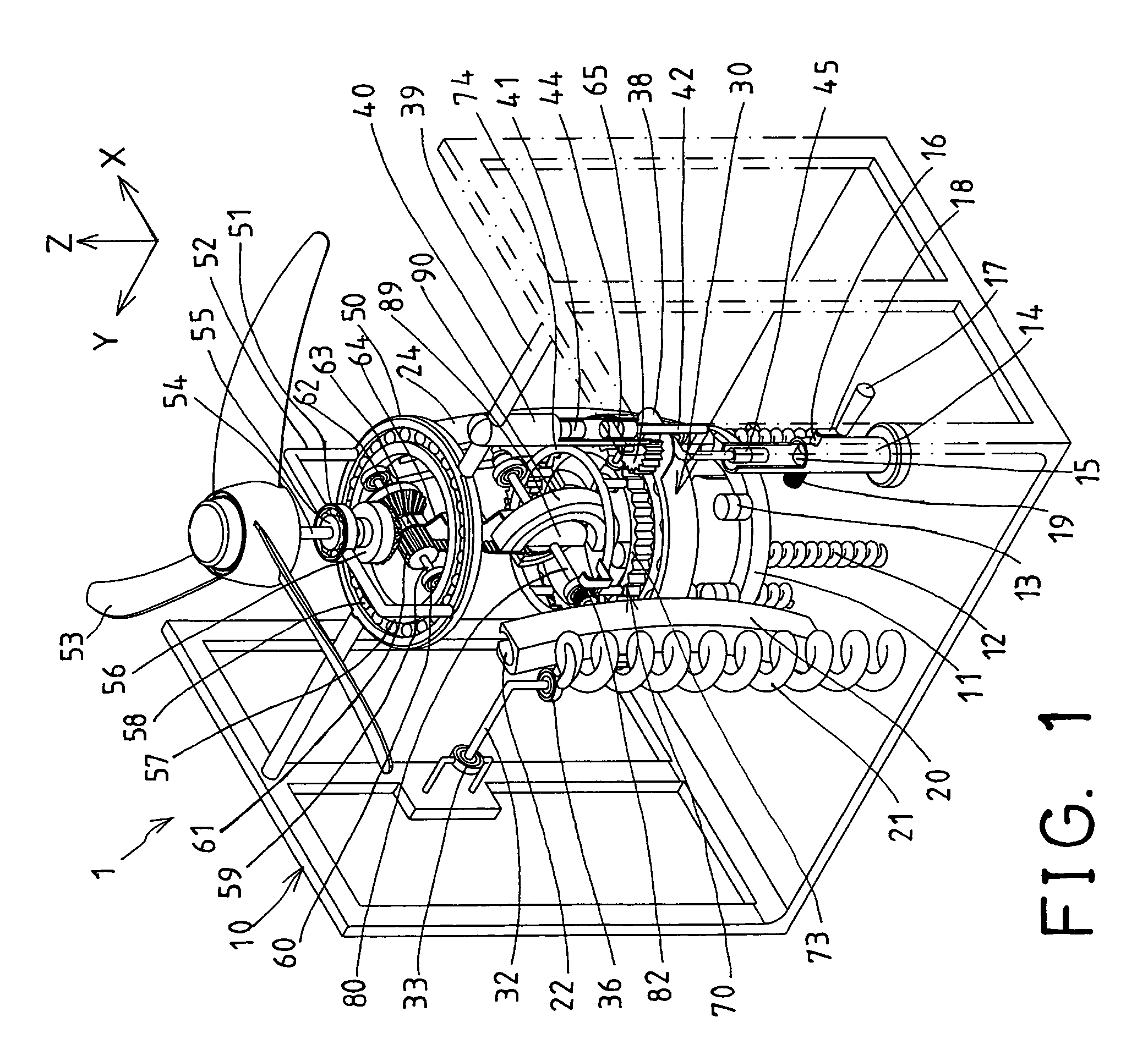 Magnetically operated fan device