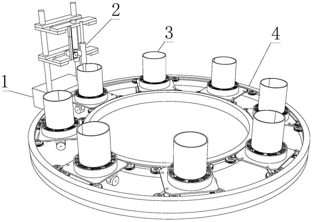 Filling device for thermal insulation plastering gypsum mortar