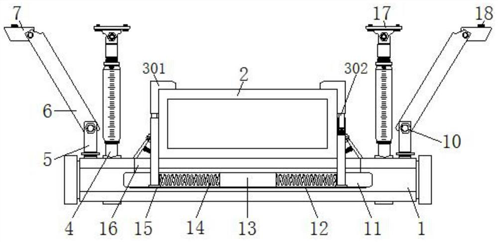 Supporting adjusting frame for pipeline installation