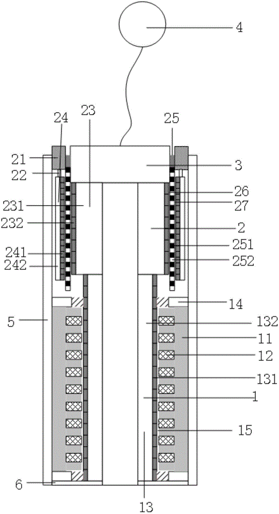 Wave energy power generating device based on serial connection linear magnetic gear motor