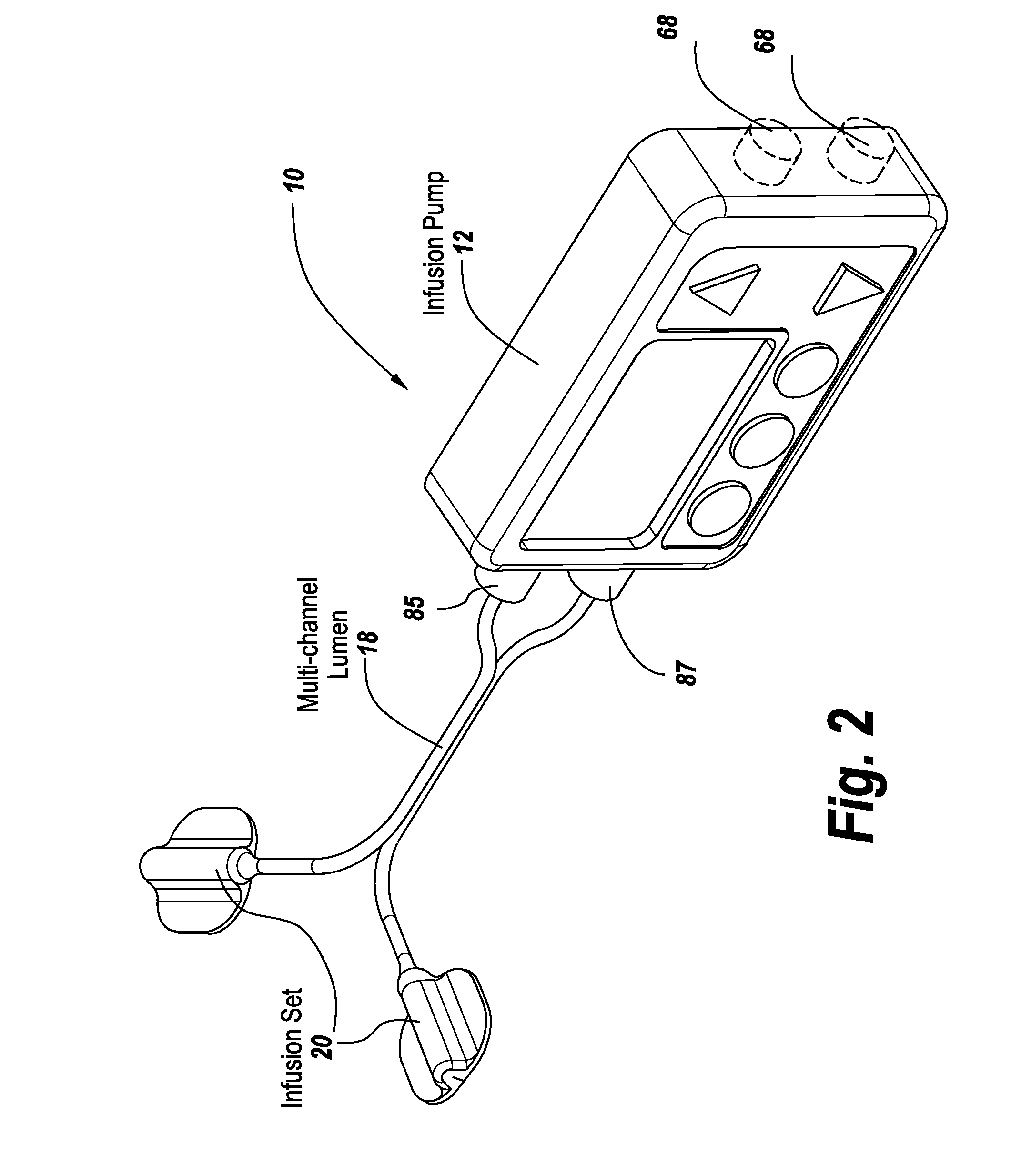 Infusion system for preventing mischanneling of multiple medicaments