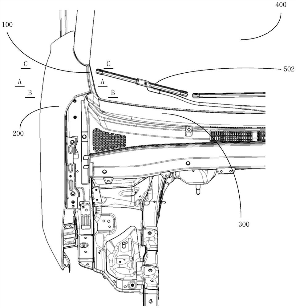 Vehicle corner trim and vehicles