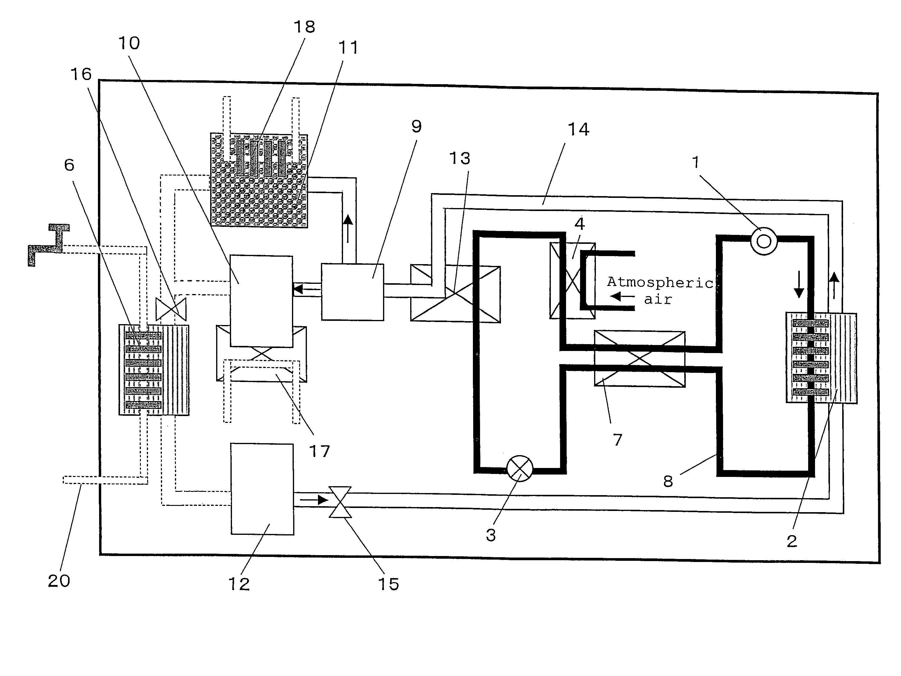 Regenerative heat pump system