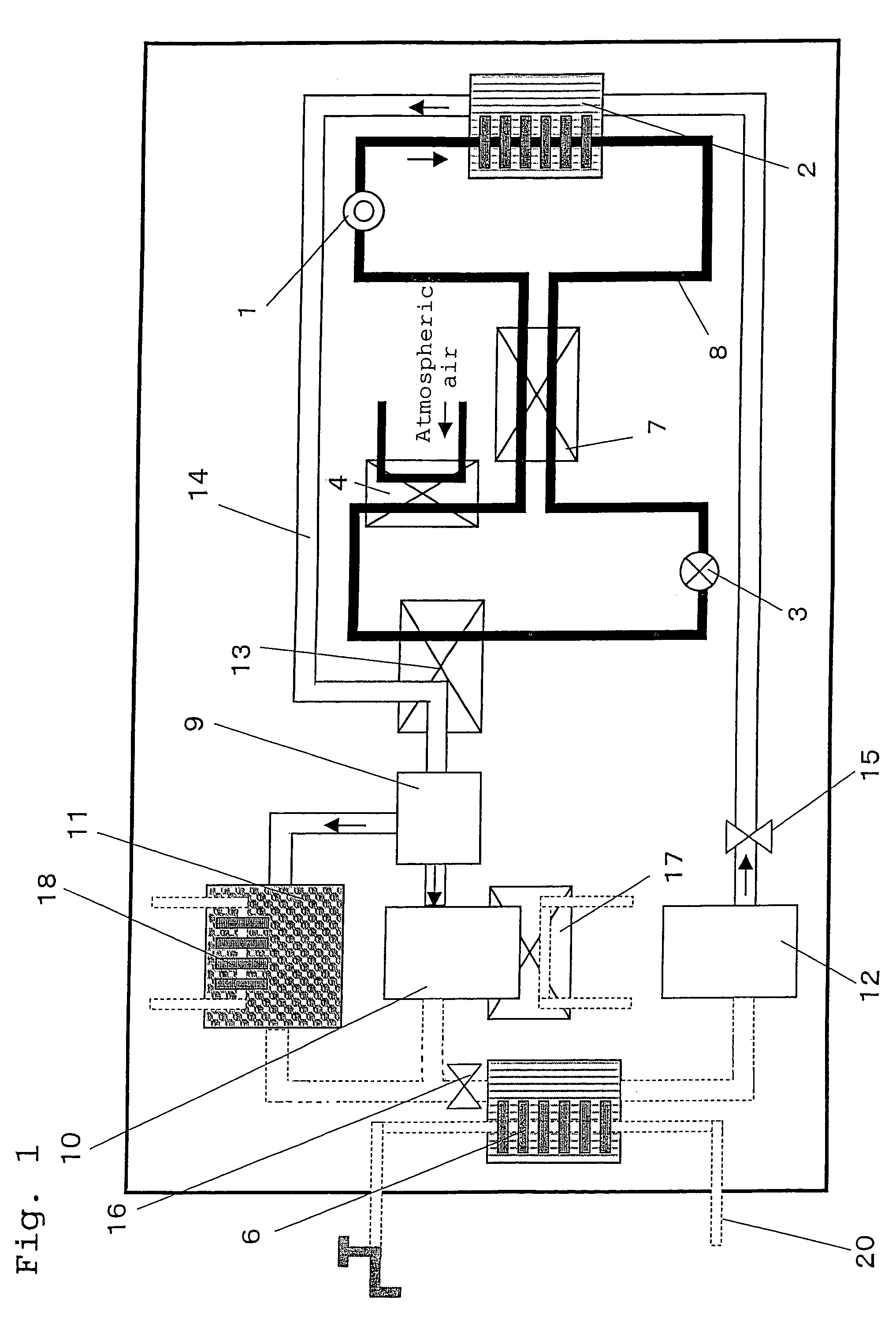 Regenerative heat pump system