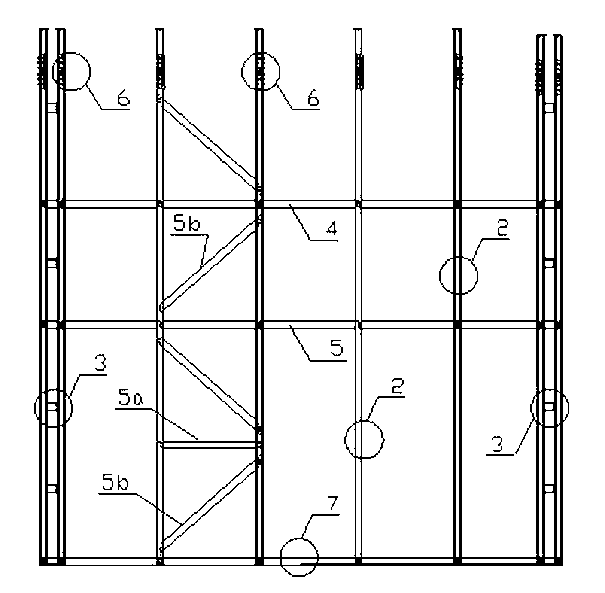 Capped steel keel and light concrete combined wall