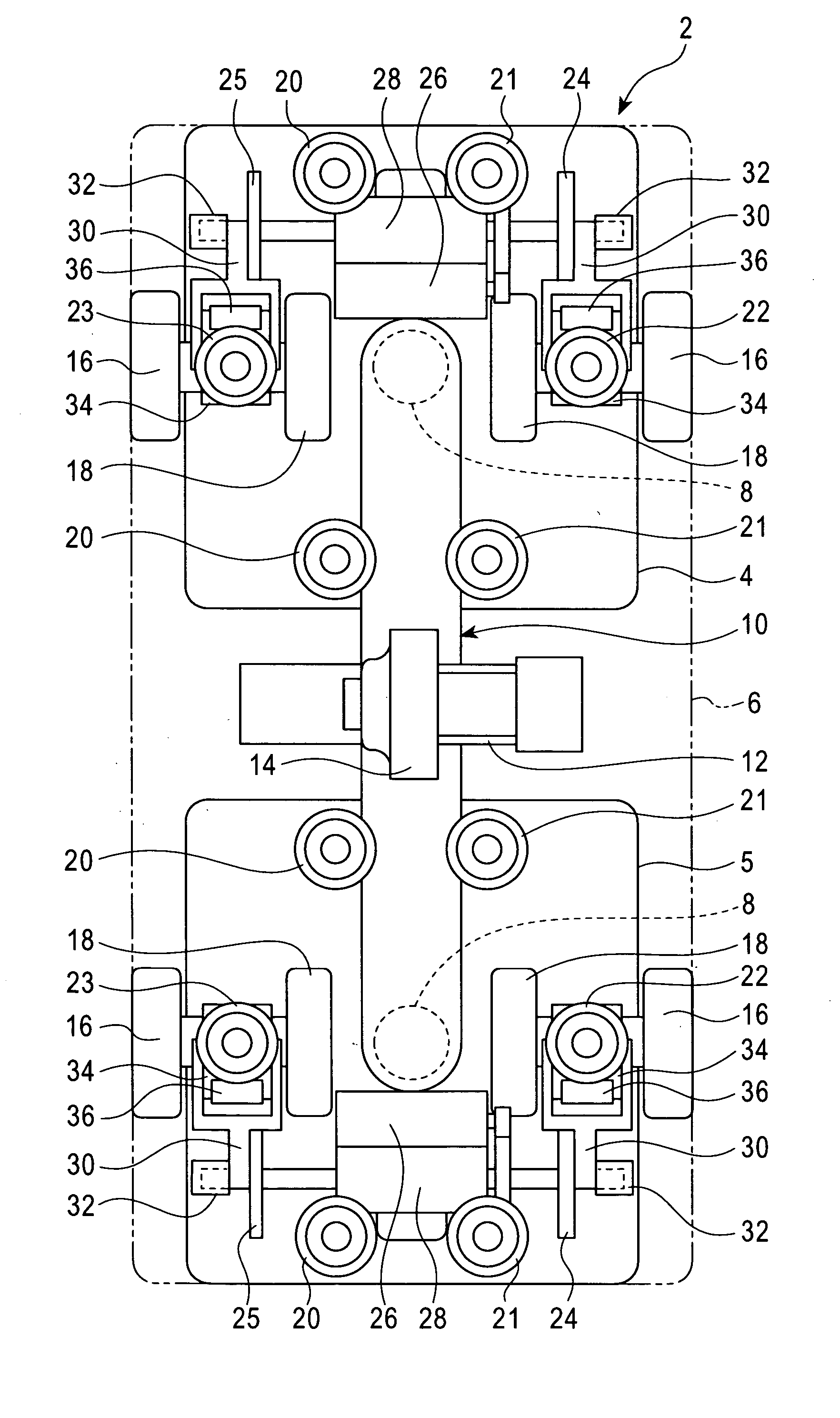 Track guided vehicle system