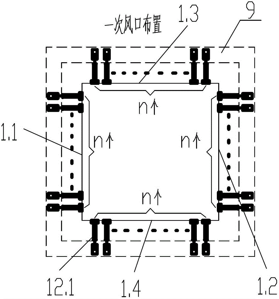 Low-odor type reed pulp black liquor combustion boiler and combustion method thereof