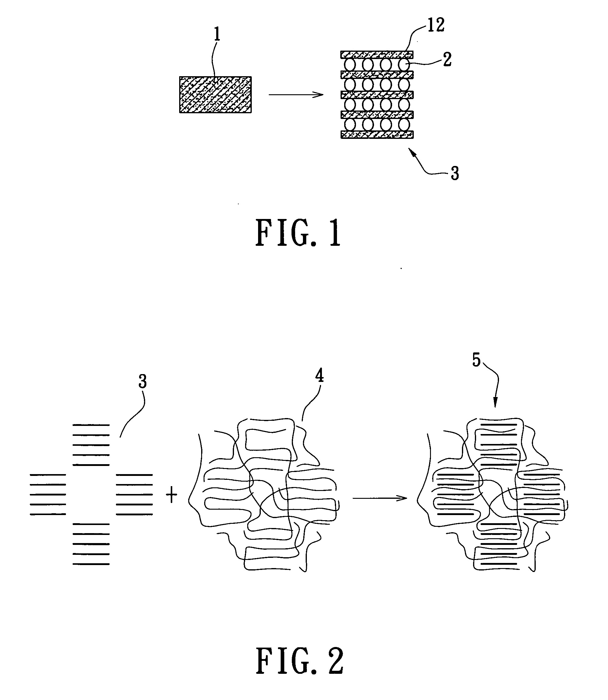 Laminate oleophilic reformative clay and a method of production for the same, the material and method of production of ABS nano-metric composite material produced by the same