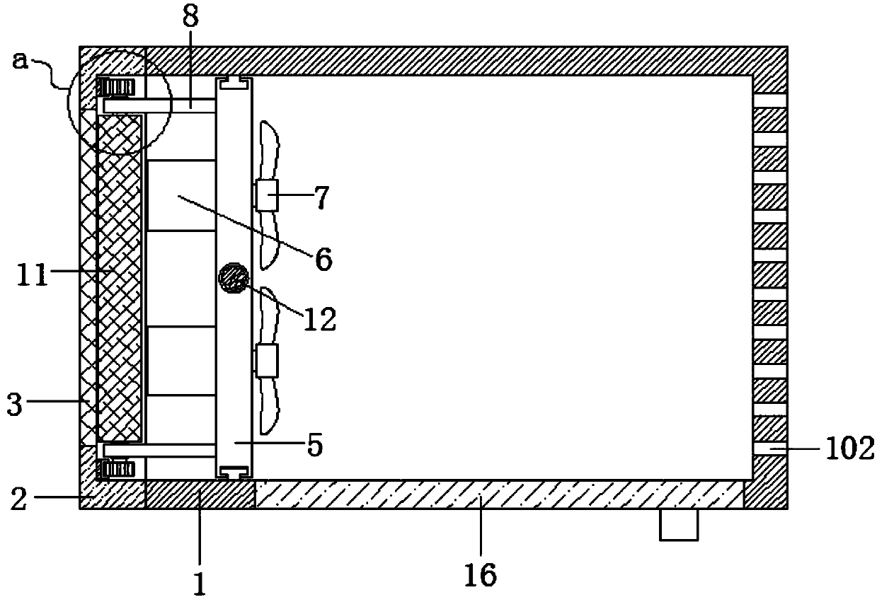 Building electrical cabinet facilitating heat dissipation